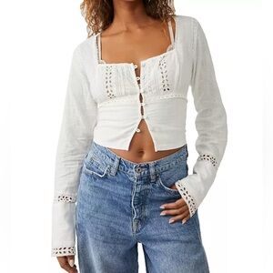 Free people eyelet Joi blouse